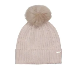 Metallic Ribbed Beanie Hat
