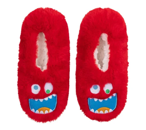 Monster Red Slipper Socks - 1 Pack