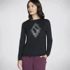 Rhinestone Burst Long Sleeve Tee