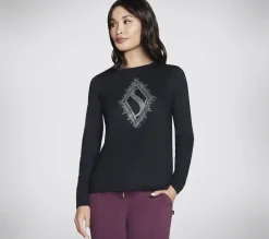 Rhinestone Burst Long Sleeve Tee