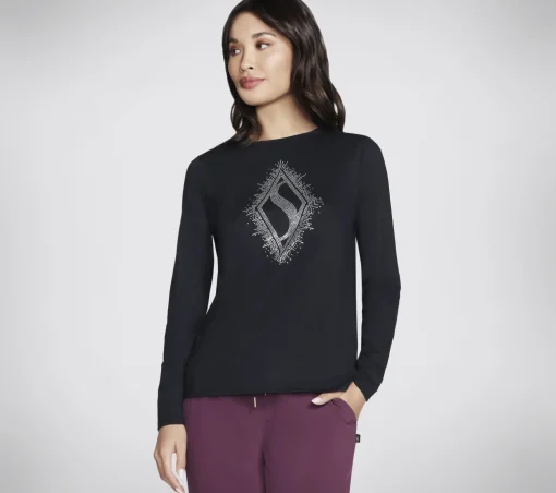 Rhinestone Burst Long Sleeve Tee