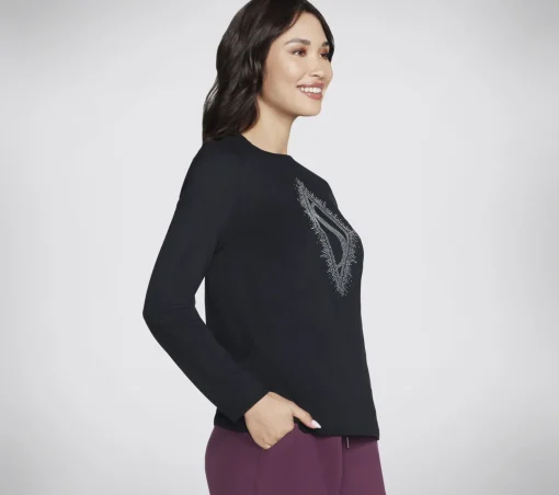 Rhinestone Burst Long Sleeve Tee