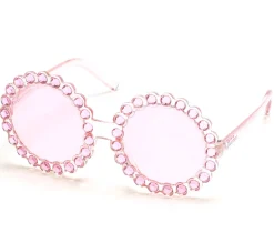 Round Rhinestone Sunglasses