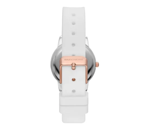 Scalloped Bezel White Watch