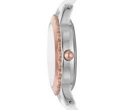 Scalloped Bezel White Watch