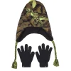 Camouflage T-rex Hat And Glove Set