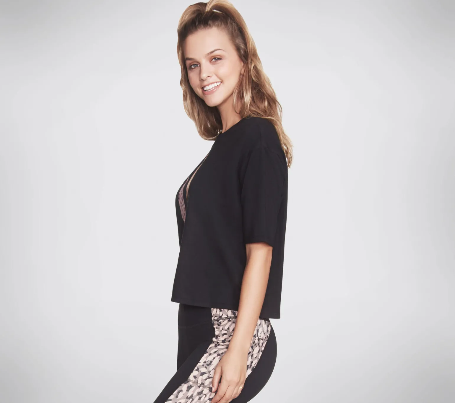 Cheetah Diamond Crop Tee Shirt