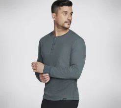 GO KNIT Waffle Henley